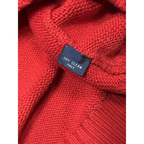 Vintage Polo Ralph Lauren Knit Sweater Size XL Holiday Red Boxy Fit - Picture 4 of 5